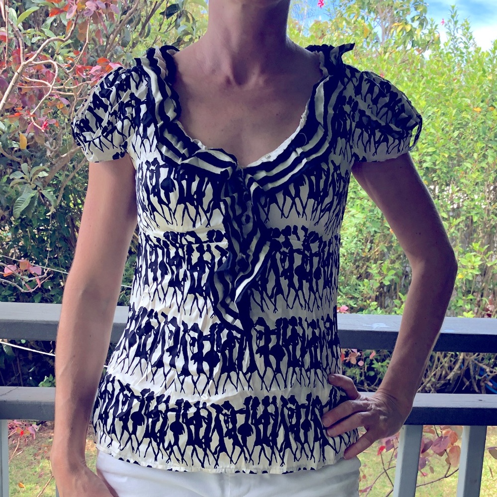 Nanette Lenore Silk Blouse Size 2